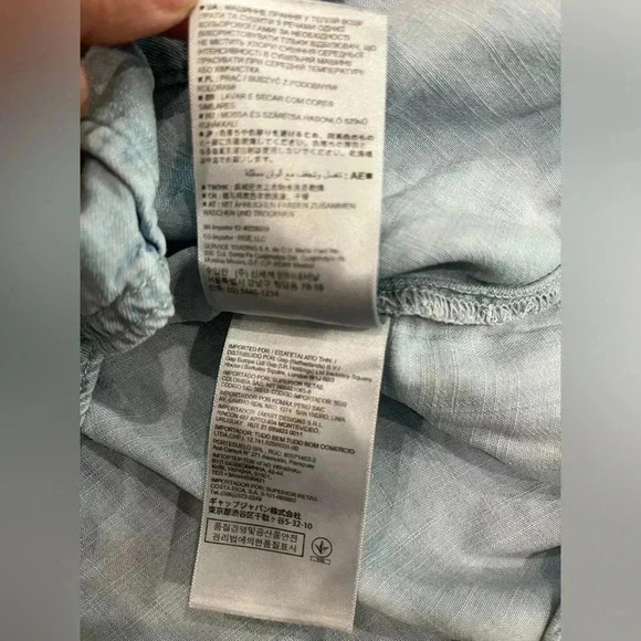 [LP]Gap Lycell  Blue Button LS Shirt - Picture 5 of 8